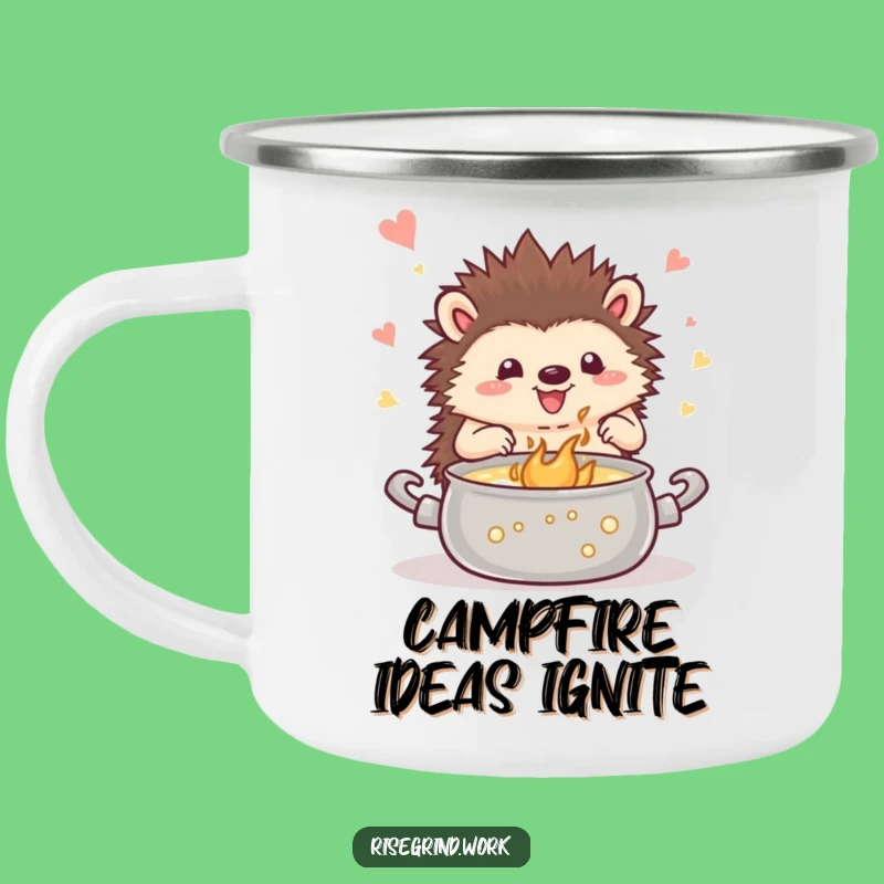 Funny Hedgehog Inspiration Camping Mug - Hilarious Outdoor Gift for Thinkers
