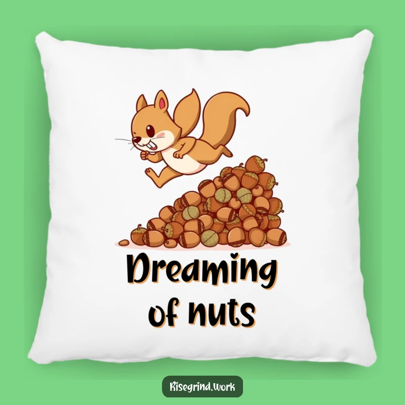 Funny Squirrel Acorn Pillow - Hilarious Comfort for Your Den