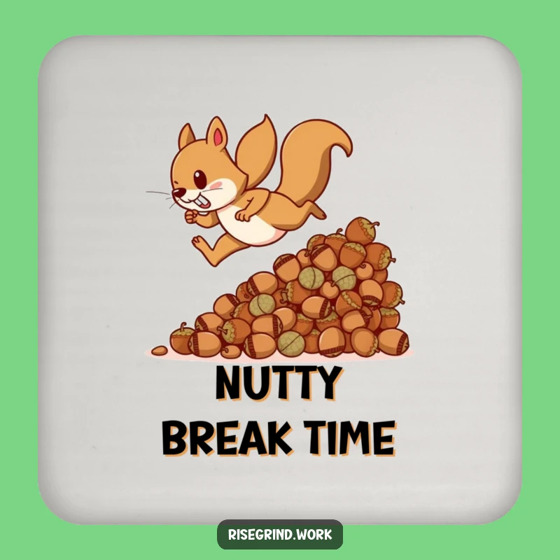 Funny Squirrel Acorn Coaster Set - Hilarious Protective Gift for Tables