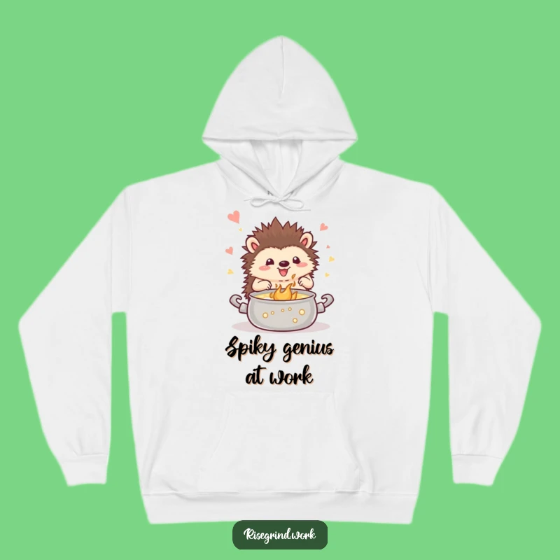 Cozy Funny Hedgehog Inspiration Hoodie - Perfect Warm Gift for Creators