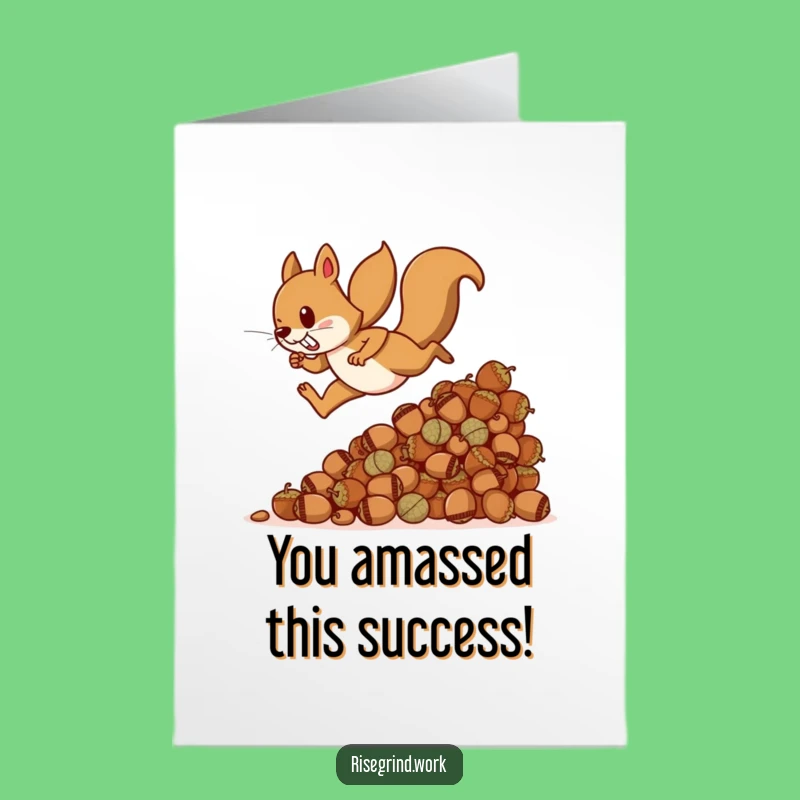 Free Printable Congrats Card: Squirrels Victory Climb - Downloadable Success Gift!