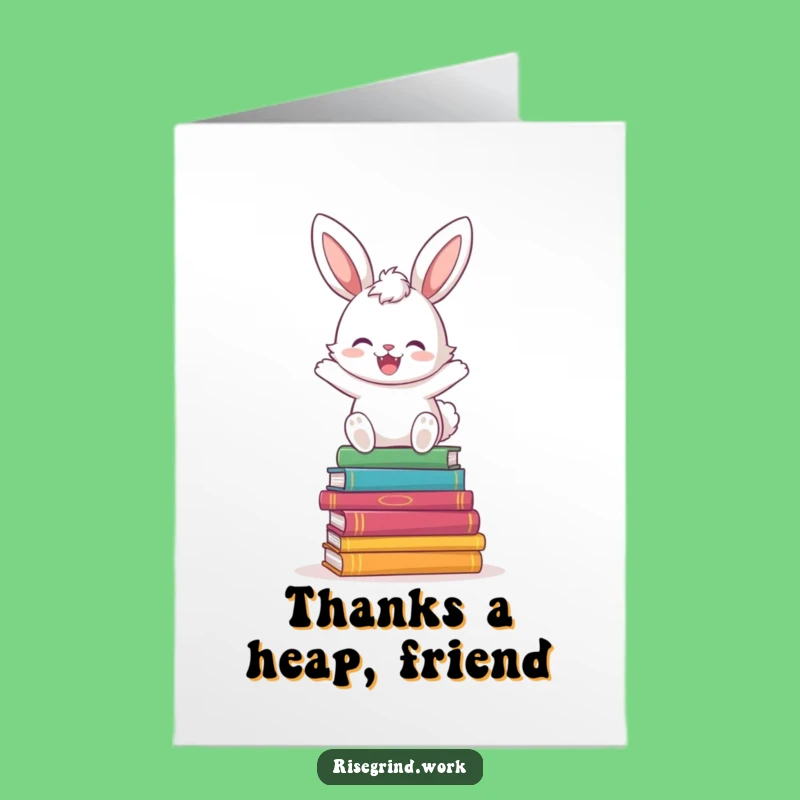 Free Printable Thank You Bunny Card: Grateful Bunny Hops Thanks Your Way
